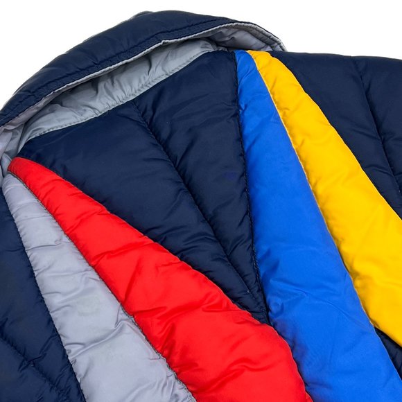 Vintage Women's Ski Vest Mountain Goat by White Stag Puffer 80's Red Blue Yellow - Picture 7 of 16